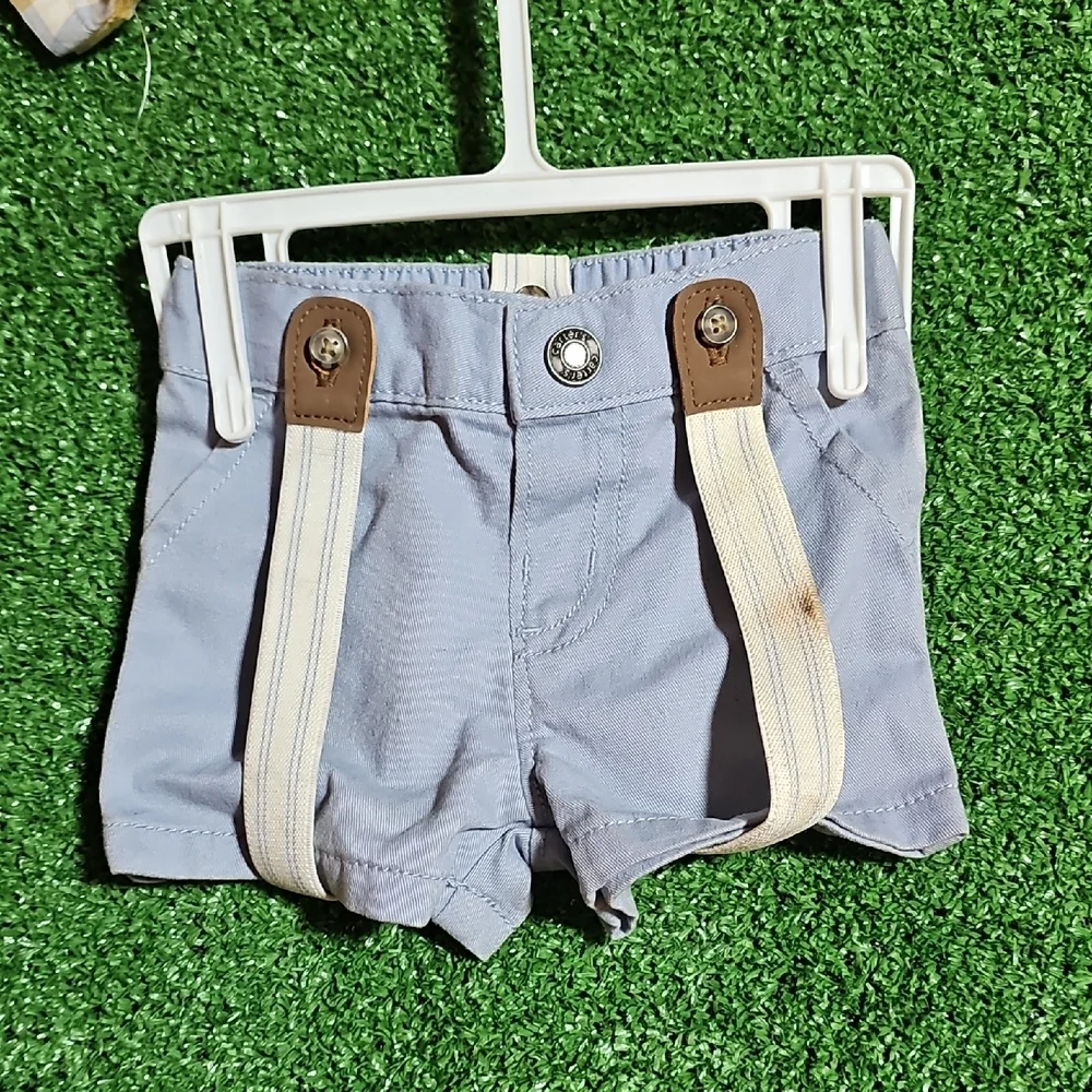 Carter's Yellow and Blue Checkered Baby Outfit